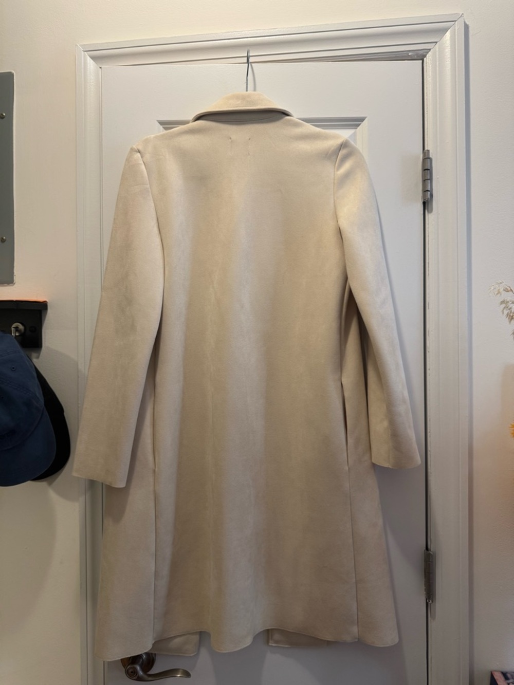 NWOT- Zara Cream Longline Trench Coat - Picture 2 of 3